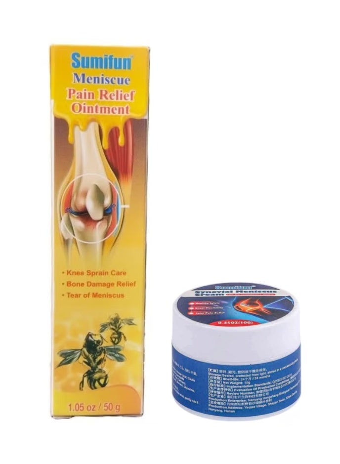 Sumifun 2Pcs of sumifun product ( meniscus pain relief ointment 50 Gram Plus Synovial Meniscus Cream 10g ) - Image 1